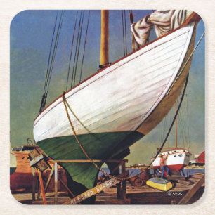 Dessous-de-verre Carré En Papier Dock sec par John Atherton