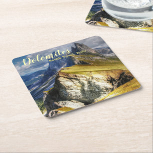 Dessous-de-verre Carré En Papier Dolomites pittoresques Tyrol du Sud Italie