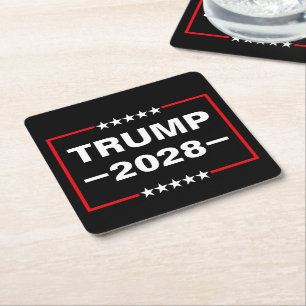 Dessous-de-verre Carré En Papier Donald Trump Président 2028