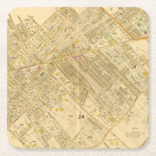Dessous-de-verre Carré En Papier Dorchester, le Massachusetts 2