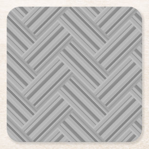 Dessous-de-verre Carré En Papier Double blanc de Grey stripes