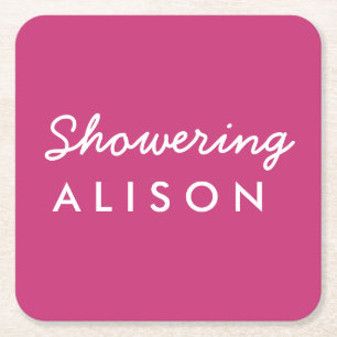 Dessous-de-verre Carré En Papier Doubler le Dessous de verre de Baby shower Maman-t