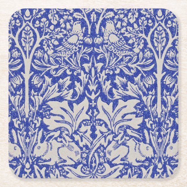 Dessous-de-verre Carré En Papier Dove et Rabbit, William Morris (Devant)