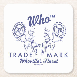 Dessous-de-verre Carré En Papier Dr Seuss Le meilleur logo de Who-ville