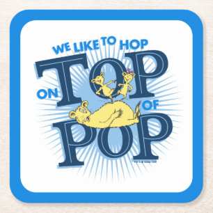 Dessous-de-verre Carré En Papier Dr Seuss   Nous Aimons Passer Au-Dessus De La Pop