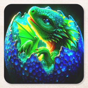 Dessous-de-verre Carré En Papier Dragon