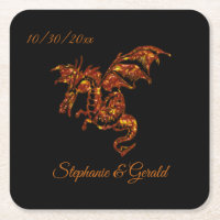 Dragon flamboyant sur Black Personal
