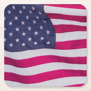 Dessous-de-verre Carré En Papier Drapeau Américain