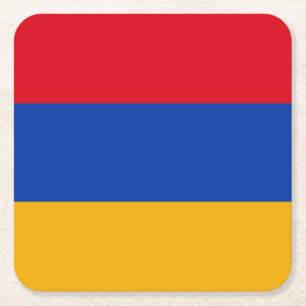 Dessous-de-verre Carré En Papier Drapeau arménien patriotique