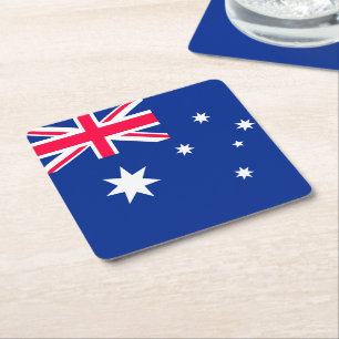 Dessous-de-verre Carré En Papier Drapeau australien