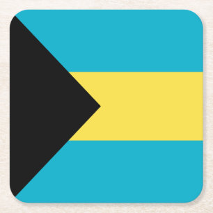 Dessous-de-verre Carré En Papier Drapeau bahamien