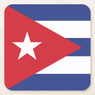 Dessous-de-verre Carré En Papier Drapeau Cuba