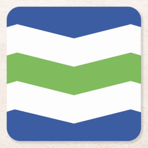 Dessous-de-verre Carré En Papier Drapeau de Burlington, Vermont