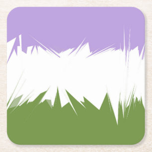 Dessous-de-verre Carré En Papier Drapeau de fierté Genderqueer abstrait ZigZag épic