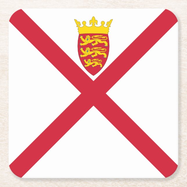 Dessous-de-verre Carré En Papier Drapeau de Jersey (Devant)