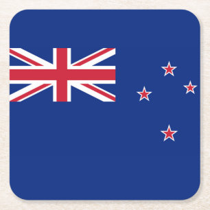 Dessous-de-verre Carré En Papier Drapeau de la Nouvelle Zélande