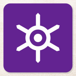 Dessous-de-verre Carré En Papier Drapeau de la préfecture de Tokyo, Japon Carré Pap