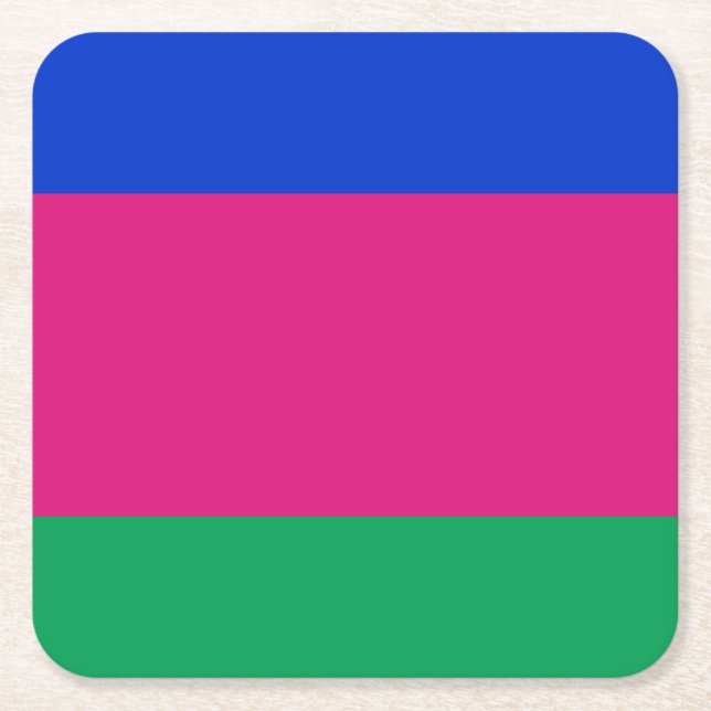 Dessous-de-verre Carré En Papier Drapeau de la République populaire de Kouban (Devant)