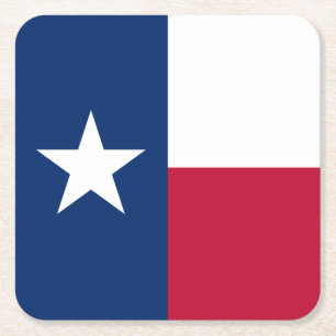 Dessous-de-verre Carré En Papier Drapeau de l'État du Texas