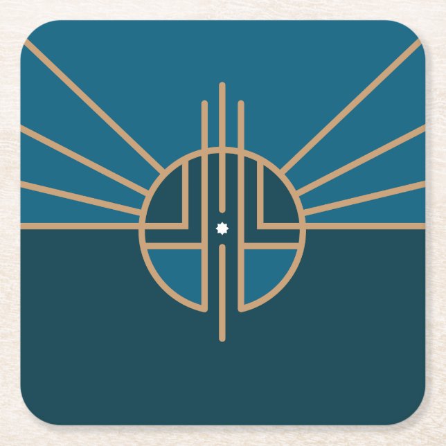 Dessous-de-verre Carré En Papier Drapeau de Lincoln, Nebraska (Devant)