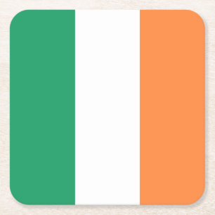 Dessous-de-verre Carré En Papier Drapeau de l'Irlande