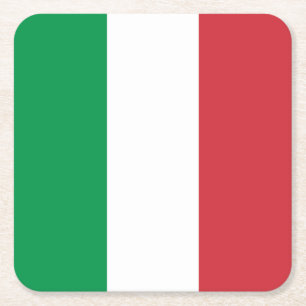 Dessous-de-verre Carré En Papier Drapeau de l'Italie