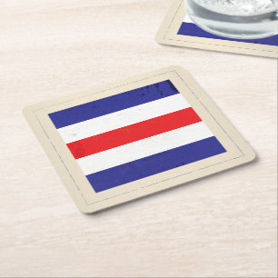 Dessous-de-verre Carré En Papier Drapeau de signal nautique de la lettre "C"