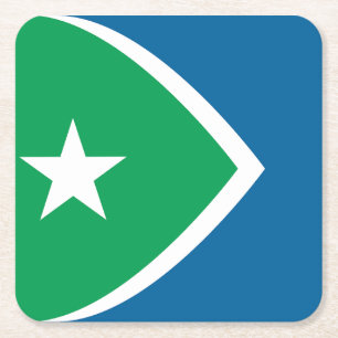 Dessous-de-verre Carré En Papier Drapeau des rapides de cèdre, Iowa