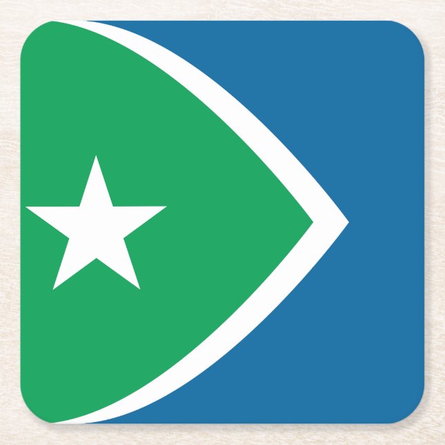 Dessous-de-verre Carré En Papier Drapeau des rapides de cèdre, Iowa (Devant)