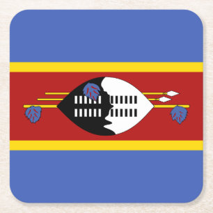 Dessous-de-verre Carré En Papier Drapeau d'Eswatini