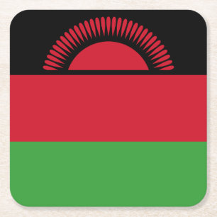 Dessous-de-verre Carré En Papier Drapeau du Malawi