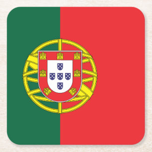 Dessous-de-verre Carré En Papier Drapeau du Portugal