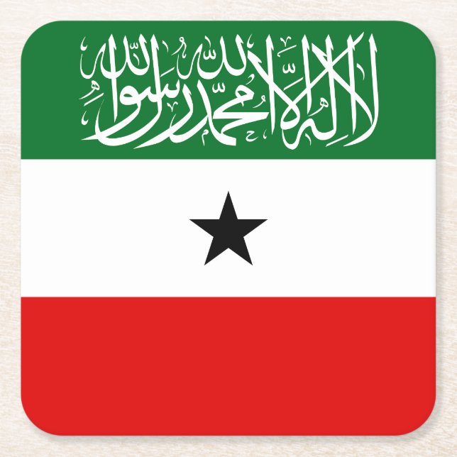 Dessous-de-verre Carré En Papier Drapeau du Somaliland (Devant)