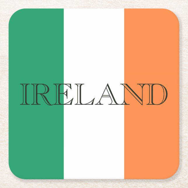 Dessous-de-verre Carré En Papier Drapeau irlandais coton irlandais (Devant)