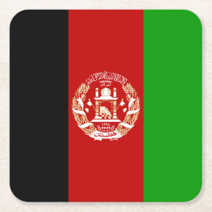 Dessous-de-verre Carré En Papier Drapeau patriotique de l'Afghanistan