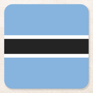 Dessous-de-verre Carré En Papier Drapeau patriotique du Botswana
