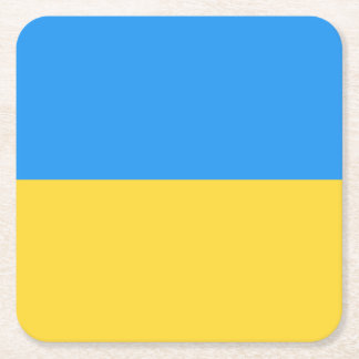 Dessous-de-verre Carré En Papier Drapeau ukrainien