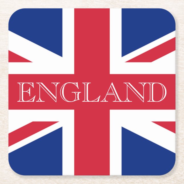 Dessous-de-verre Carré En Papier Drapeau Union Jack Angleterre (Devant)