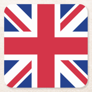 Dessous-de-verre Carré En Papier Drapeau Union Jack du Royaume-Uni des colonies bri