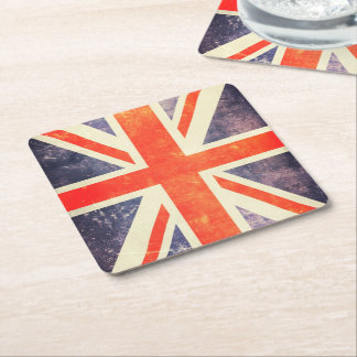 Dessous-de-verre Carré En Papier Drapeau vintage d'Union Jack