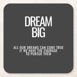 Dessous-de-verre Carré En Papier Dream Big Dessous de verre