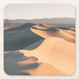 Dessous-de-verre Carré En Papier Dunes de sable de mesquite dans Death Valley