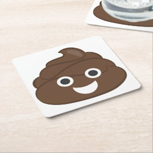 Dessous-de-verre Carré En Papier Dunette Brown idiote folle Emoji
