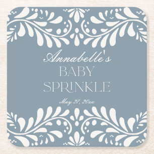 Dessous-de-verre Carré En Papier Dusty Blue Talavera Espagne Fiesta Baby Sprinkel