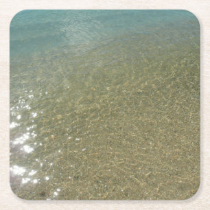 Dessous-de-verre Carré En Papier Eau sur la plage I Photographie de nature abstrait
