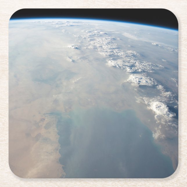 Dessous-de-verre Carré En Papier Eaux Bleues Tropicales Du Golfe Persique. 2 (Devant)