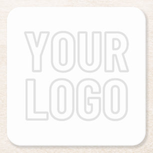 Dessous-de-verre Carré En Papier Éclaircir automatiquement le logo pour le fond