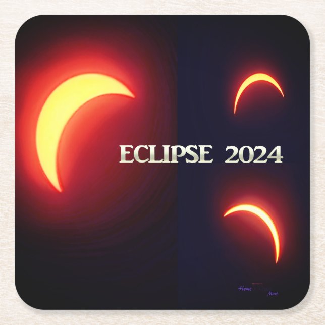 Dessous-de-verre Carré En Papier Eclipse 2024 (Devant)