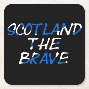 Dessous-de-verre Carré En Papier Ecosse Le Brave sur le drapeau écossais