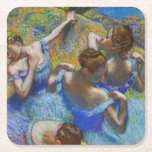 Dessous-de-verre Carré En Papier Edgar Degas - Danseurs Bleus